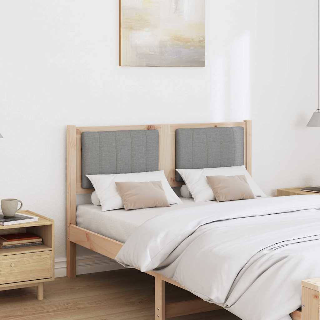 vidaXL Gepolstertes Kopfteil Braun 120 cm Massives Kiefernholz