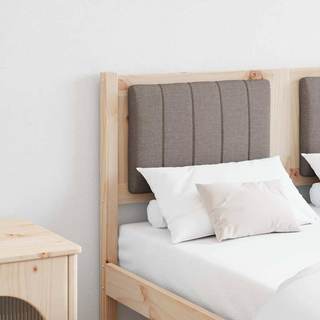 vidaXL Gepolstertes Kopfteil Braun 120 cm Massives Kiefernholz