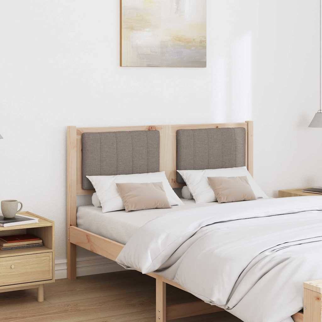 vidaXL Gepolstertes Kopfteil Braun 120 cm Massives Kiefernholz