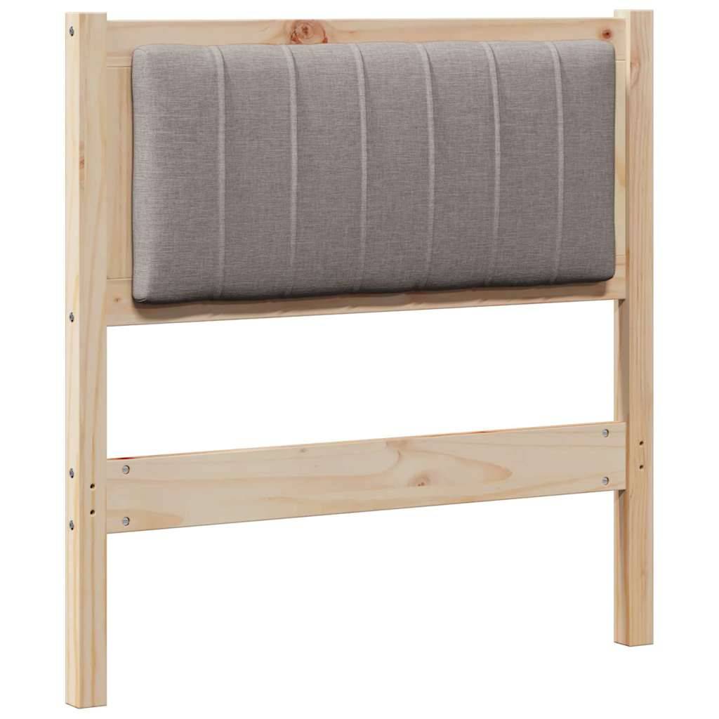 vidaXL Gepolstertes Kopfteil Braun 80 cm Massives Kiefernholz