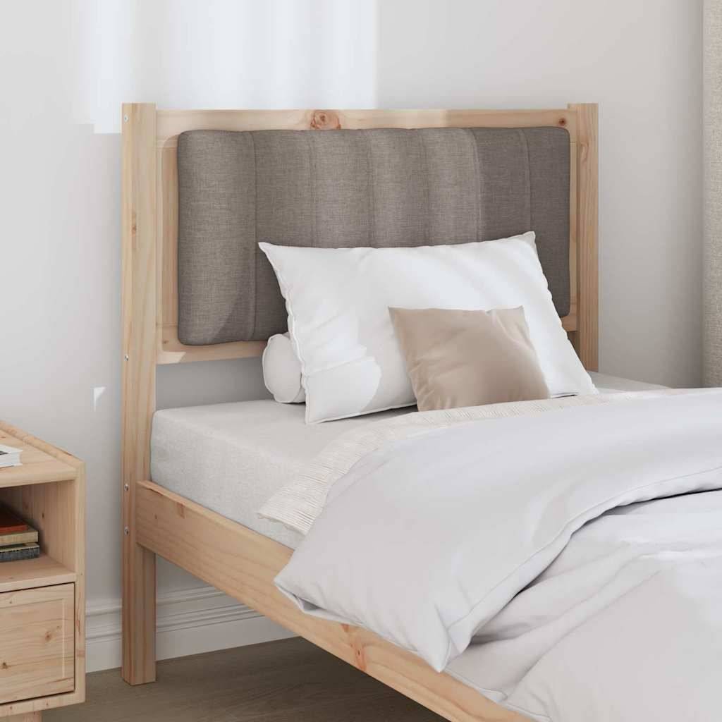 vidaXL Gepolstertes Kopfteil Braun 80 cm Massives Kiefernholz