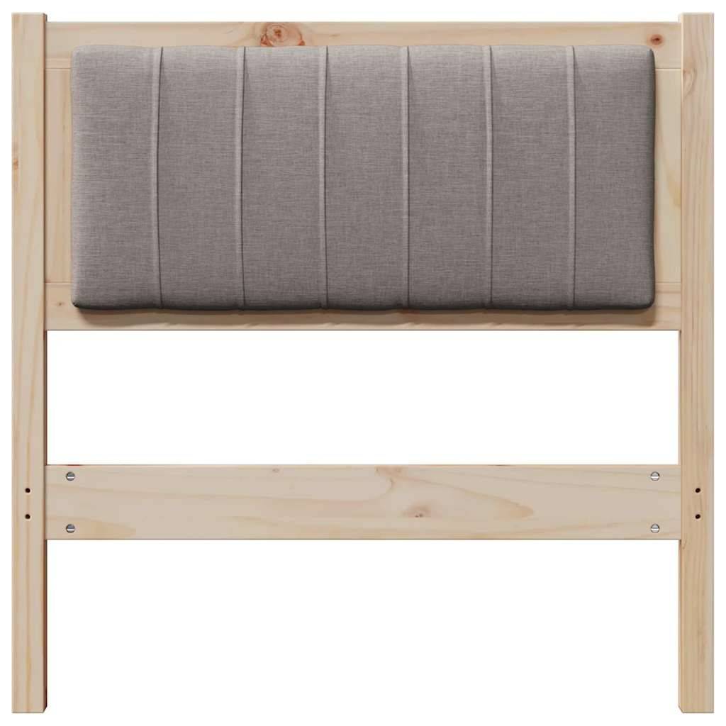 vidaXL Gepolstertes Kopfteil Braun 80 cm Massives Kiefernholz