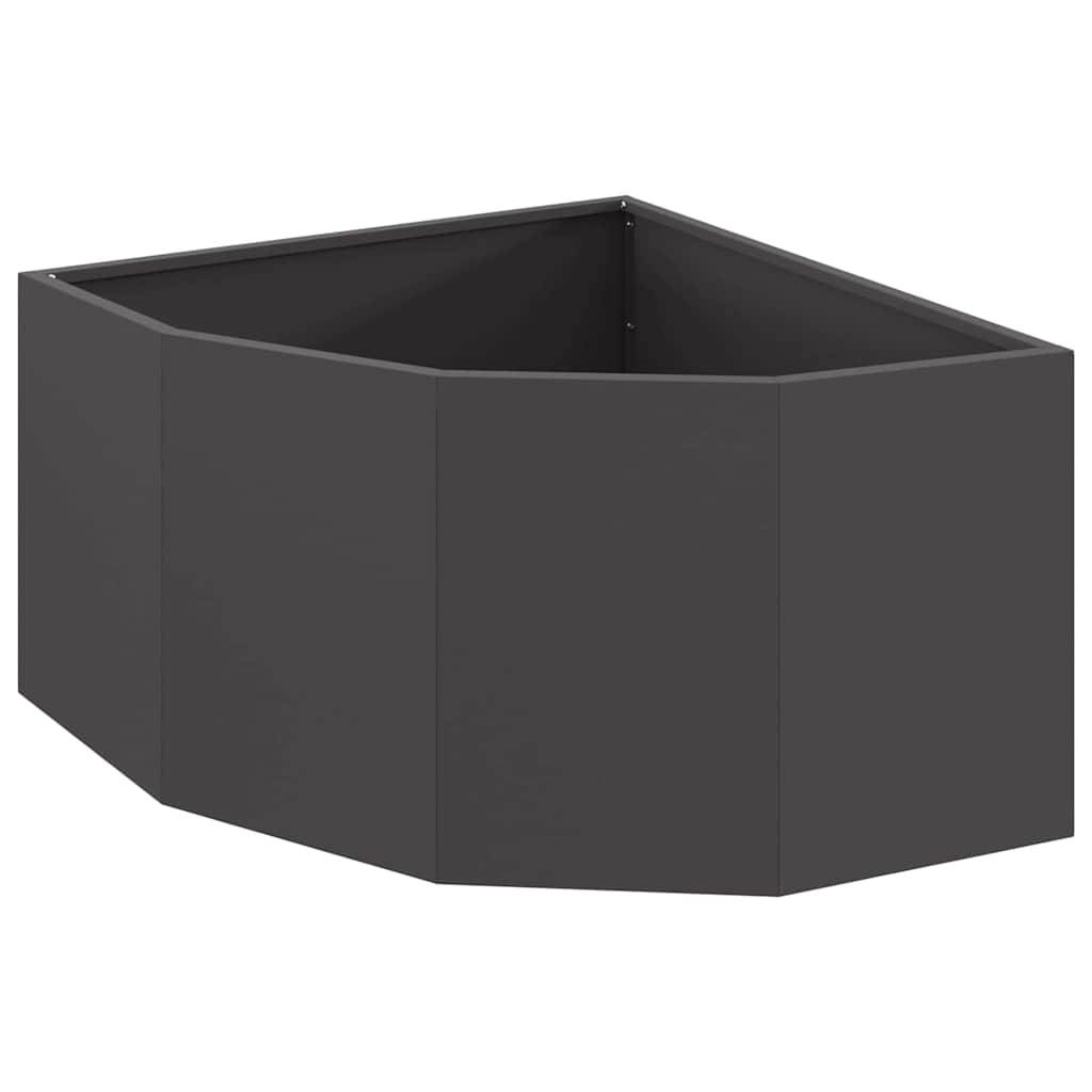 vidaXL Eckpflanzer Schwarz 60 x 60 x 35 cm Stahl