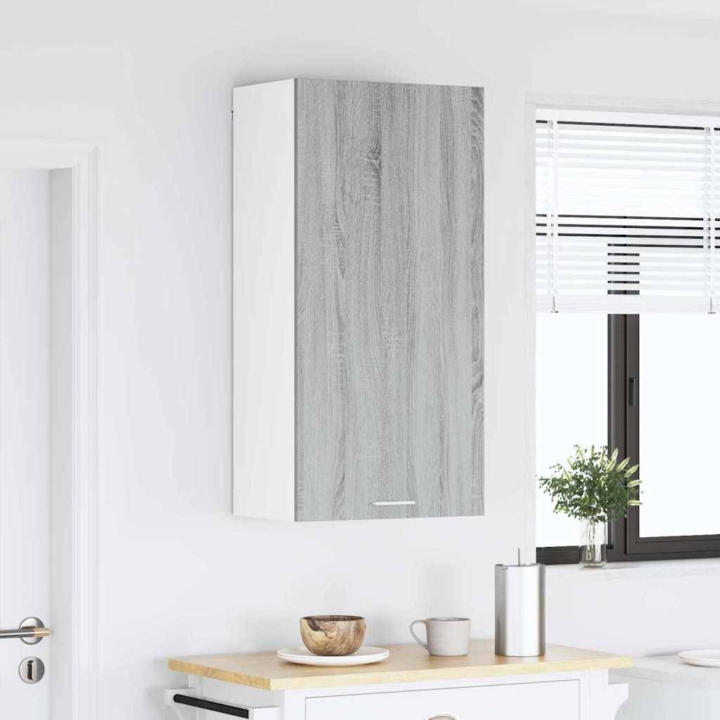 vidaXL Hängeschrank mit Speicher Grau Sonoma und Weiß 50 x 31 x 100 cm