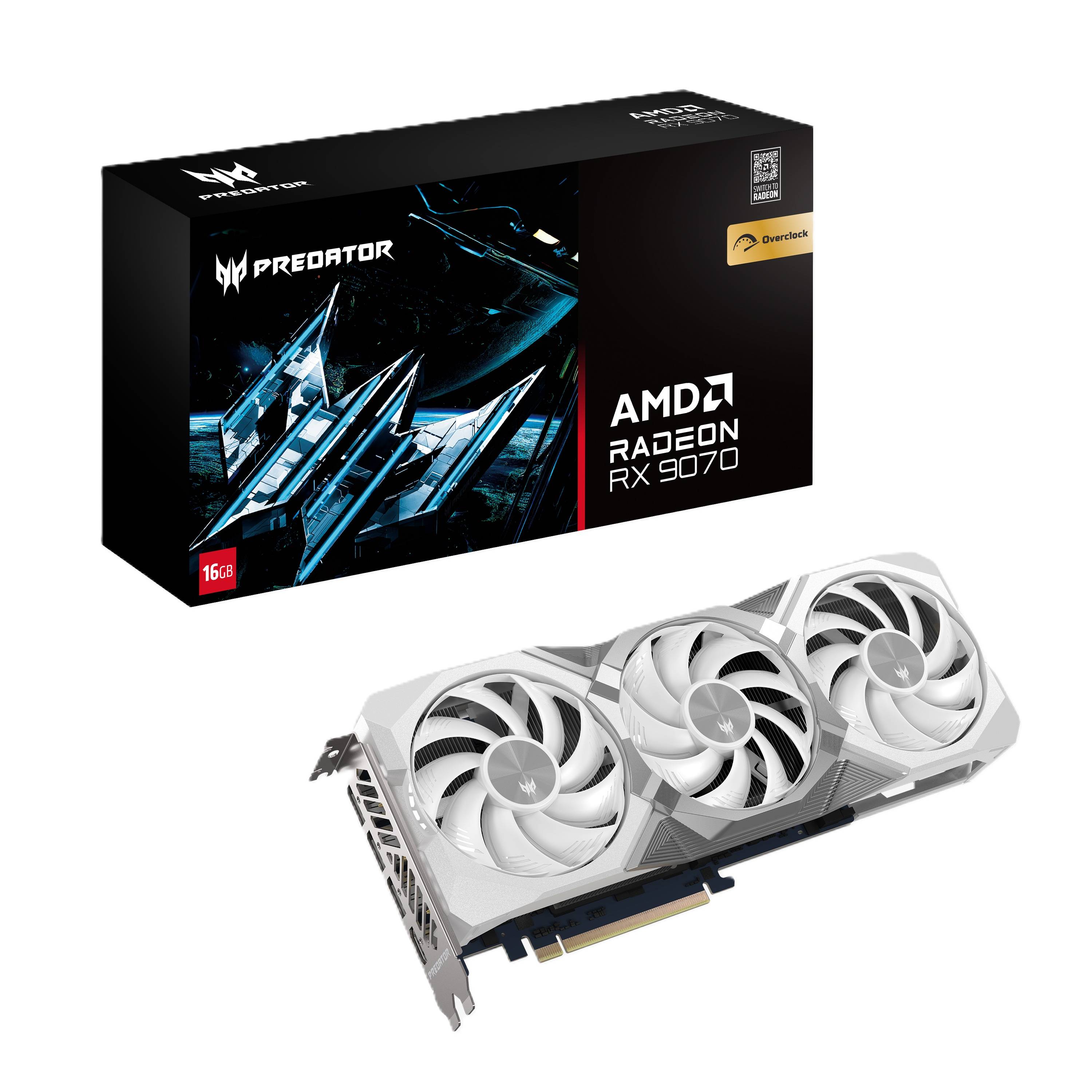 Acer Predator BiFrost AMD RX9070 OC 16GB WHITE