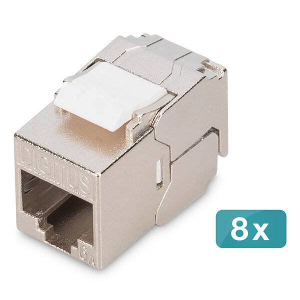 DIGITUS Keystone Cat6A geschirmt 8 Stk. werkzeugfr