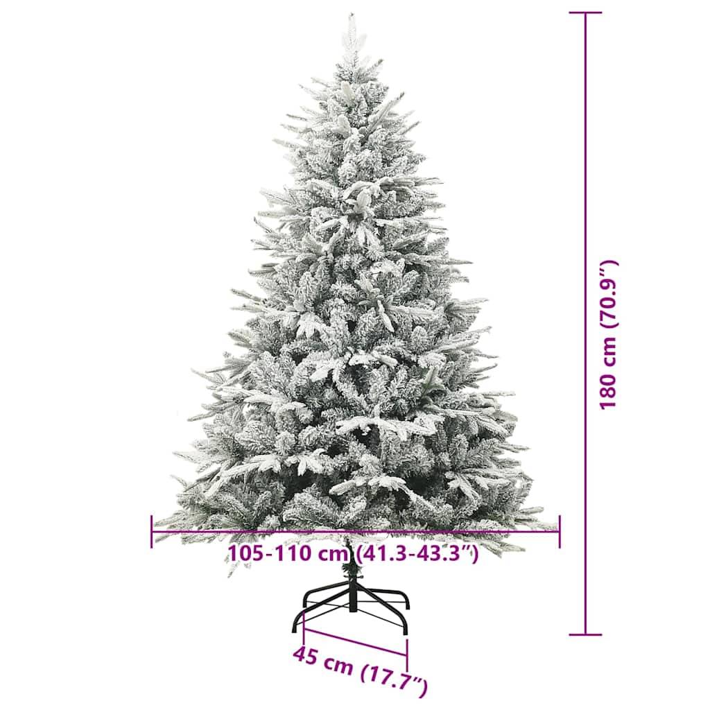 vidaXL Künstlicher vorbeleuchteter Weihnachtsbaum mit Kugelset Grün