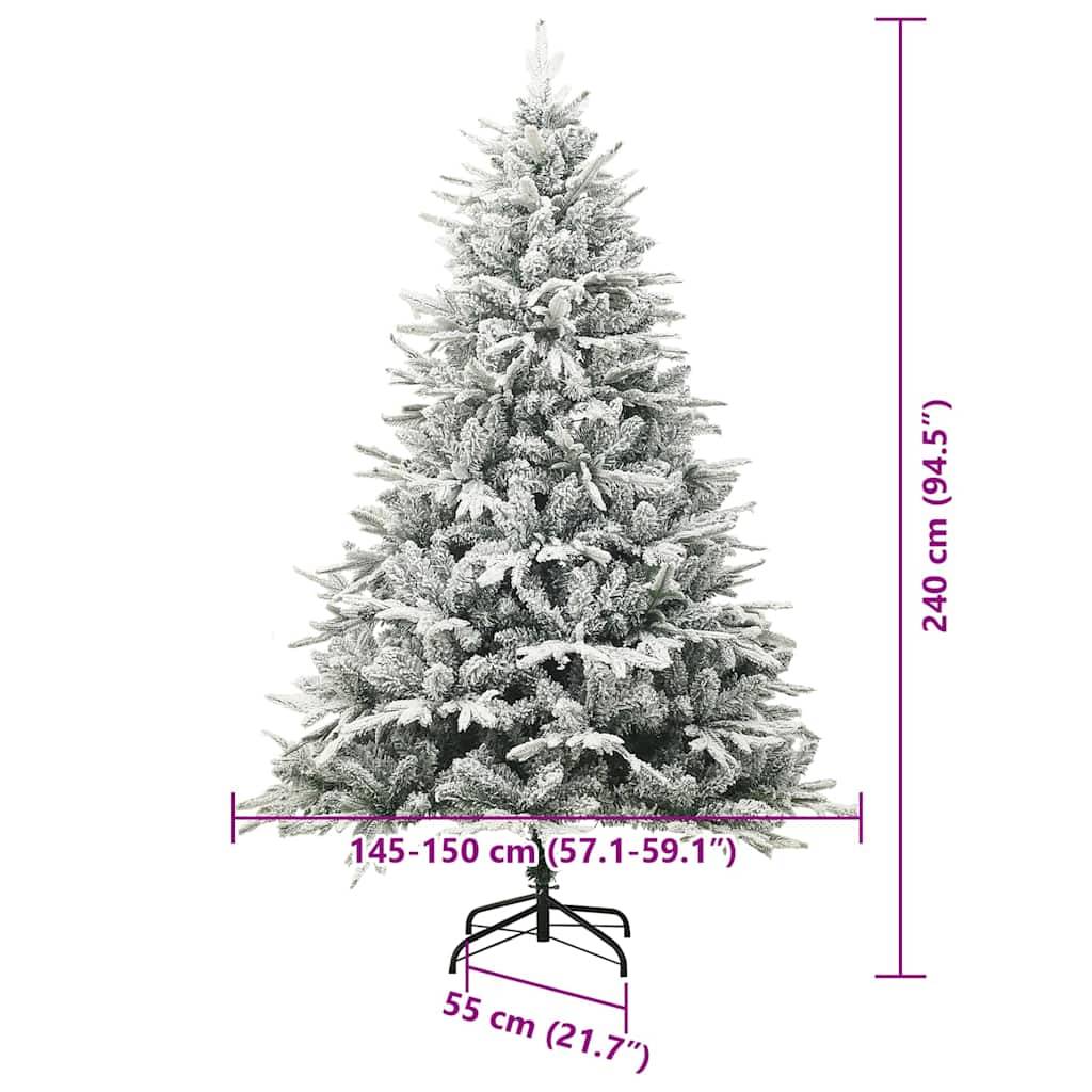 vidaXL Künstlicher vorbeleuchteter Weihnachtsbaum mit Kugelset Grün