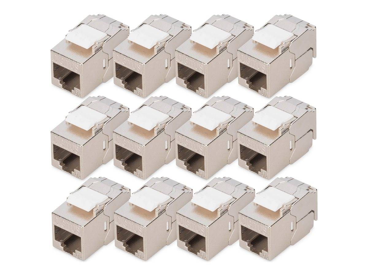 DIGITUS CAT 6A Kompakt-Keystone Modul, geschirmt, werkzeugfreier