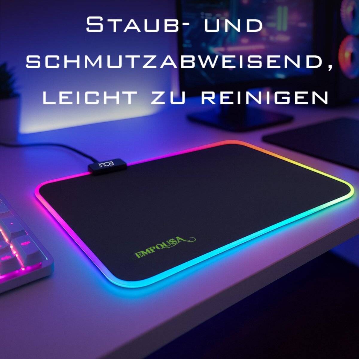 Inca IMP-024 RGB Gaming-Mauspad mit Touch-Steuerung