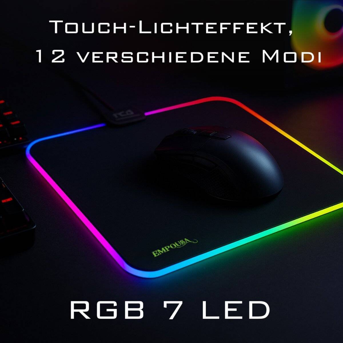 Inca IMP-024 RGB Gaming-Mauspad mit Touch-Steuerung