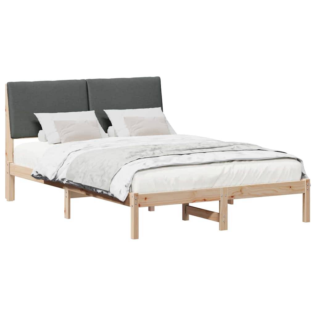 vidaXL Bettgestell Braun und Dunkelgrau 160 x 200 cm Massivholz Kiefer