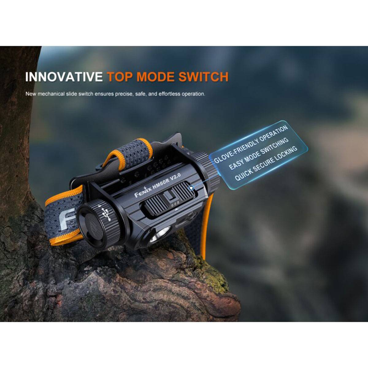 Fenix HM60R V2.0 LED Stirnlampe 1600 Lumen - Schwarz