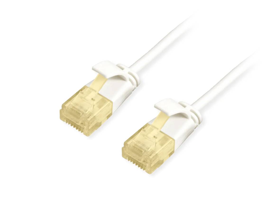 Equip Cat.6A U/UTP Slim-Patchkabel, 0,15m, Weiß, 0,15 m, Cat6a, U/UTP (UTP), RJ-45, RJ-45, Weiß