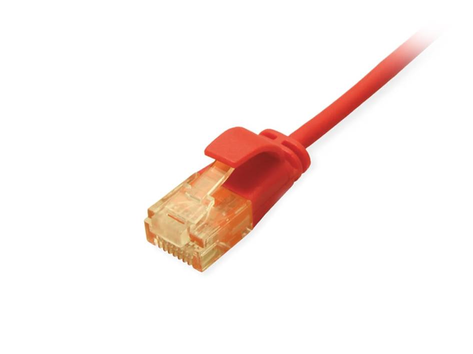 Equip Cat.6A U/UTP Slim-Patchkabel, 1,5m, Rot, 1,5 m, Cat6a, U/UTP (UTP), RJ-45, RJ-45, Rot