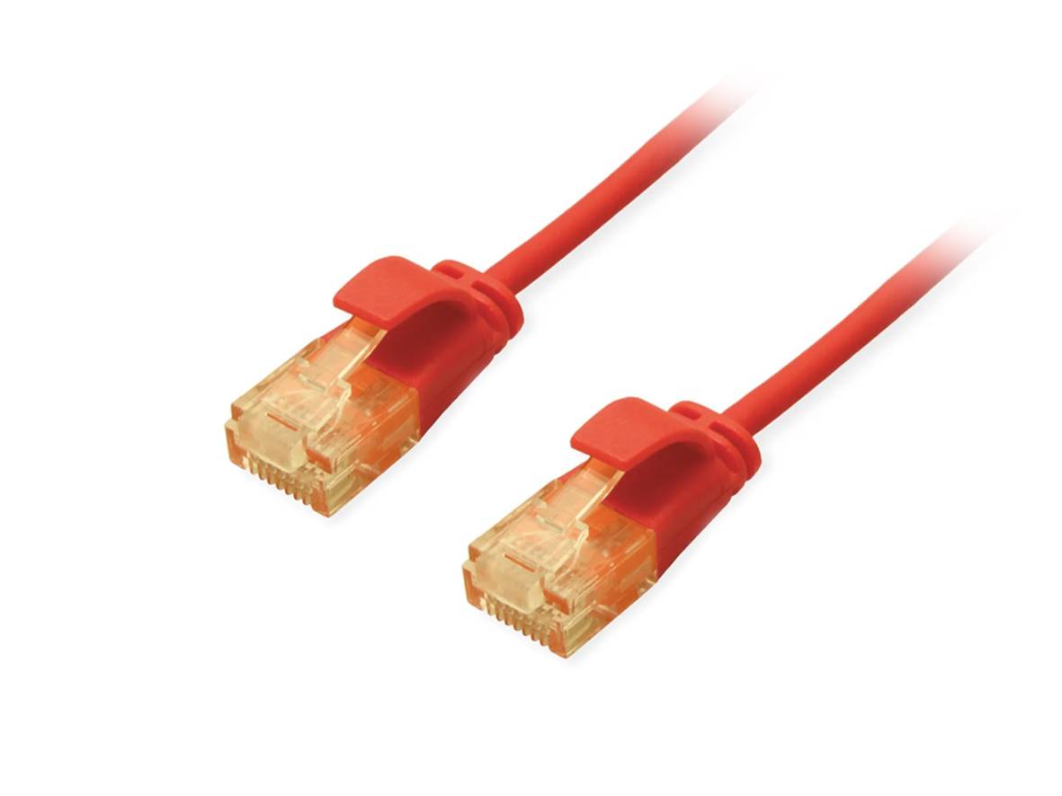 Equip Cat.6A U/UTP Slim-Patchkabel, 2,0m, Rot, 2 m, Cat6a, U/UTP (UTP), RJ-45, RJ-45, Rot