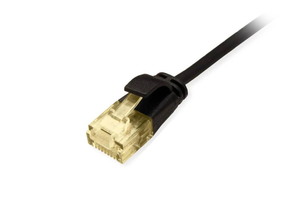 Equip Cat.6A U/UTP Slim-Patchkabel, 3,0m, Schwarz, 3 m, Cat6a, U/UTP (UTP), RJ-45, RJ-45, Schwarz