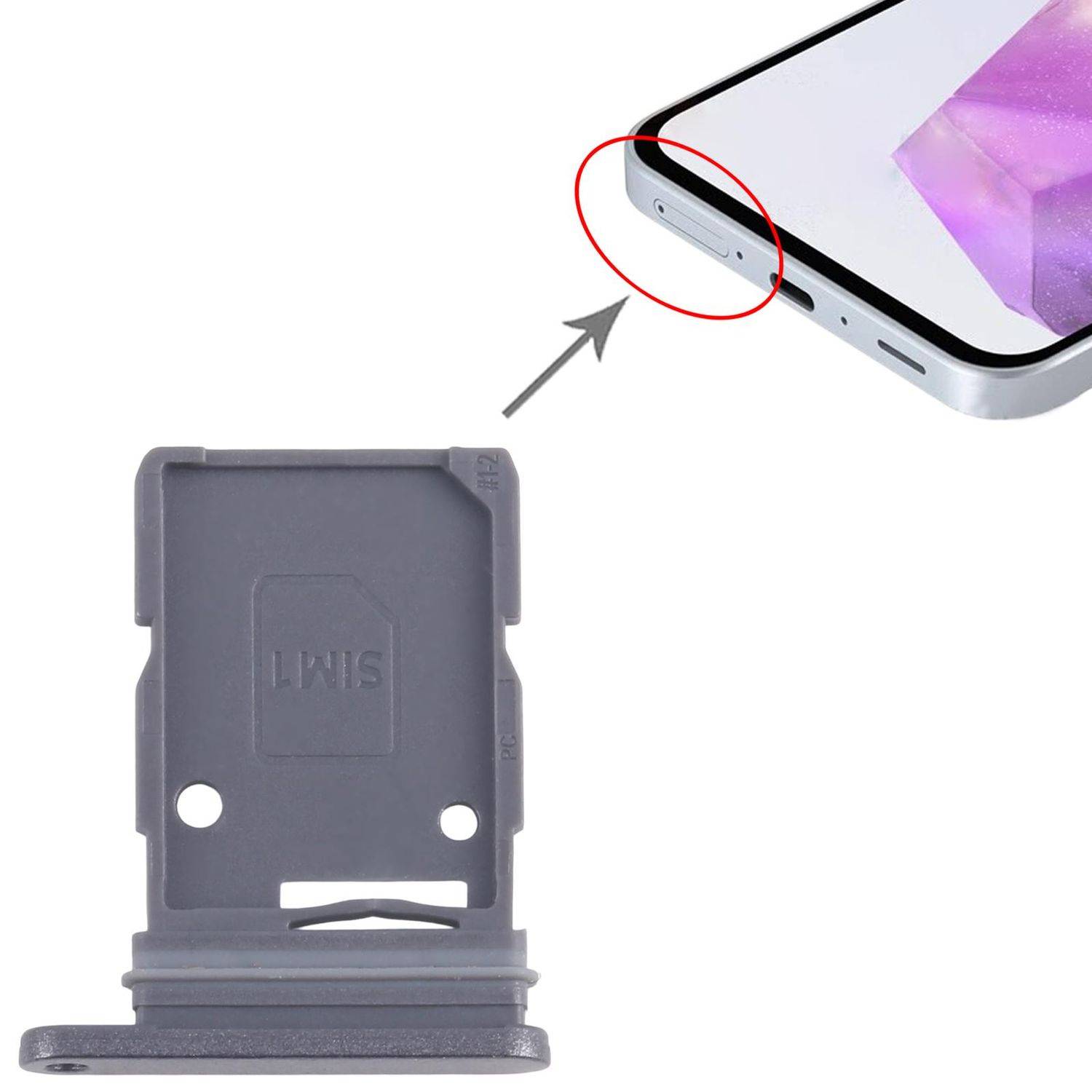 Für Samsung Galaxy A36 SM-A366B SIM-Kartenhalter Ersatzteil Schwarz
