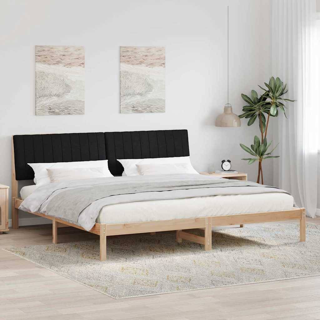 vidaXL Bettrahmen mit Kopfteil Braun 200 x 200 cm Massives Kiefernholz