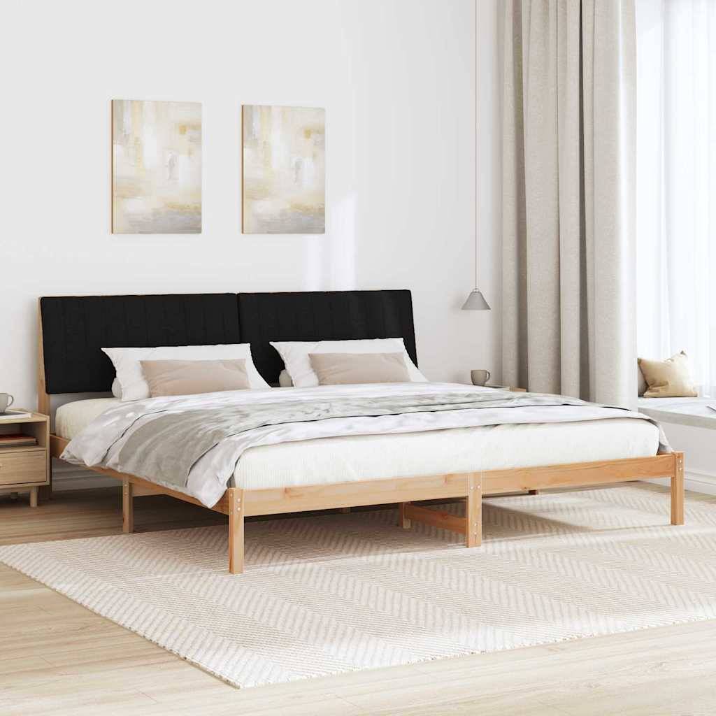 vidaXL Bettrahmen mit Kopfteil Braun 200 x 200 cm Massives Kiefernholz