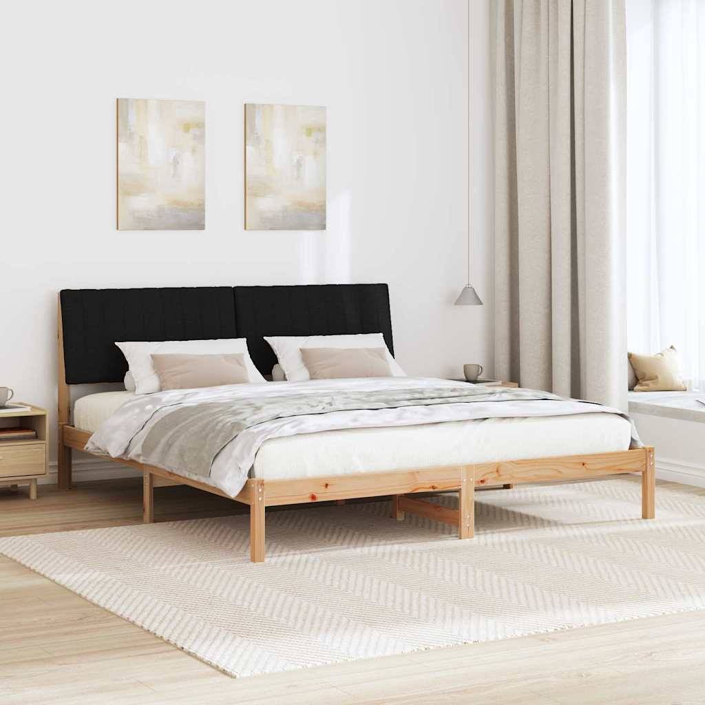 vidaXL Bettrahmen mit Kopfteil Braun 180 x 200 cm Massives Kiefernholz