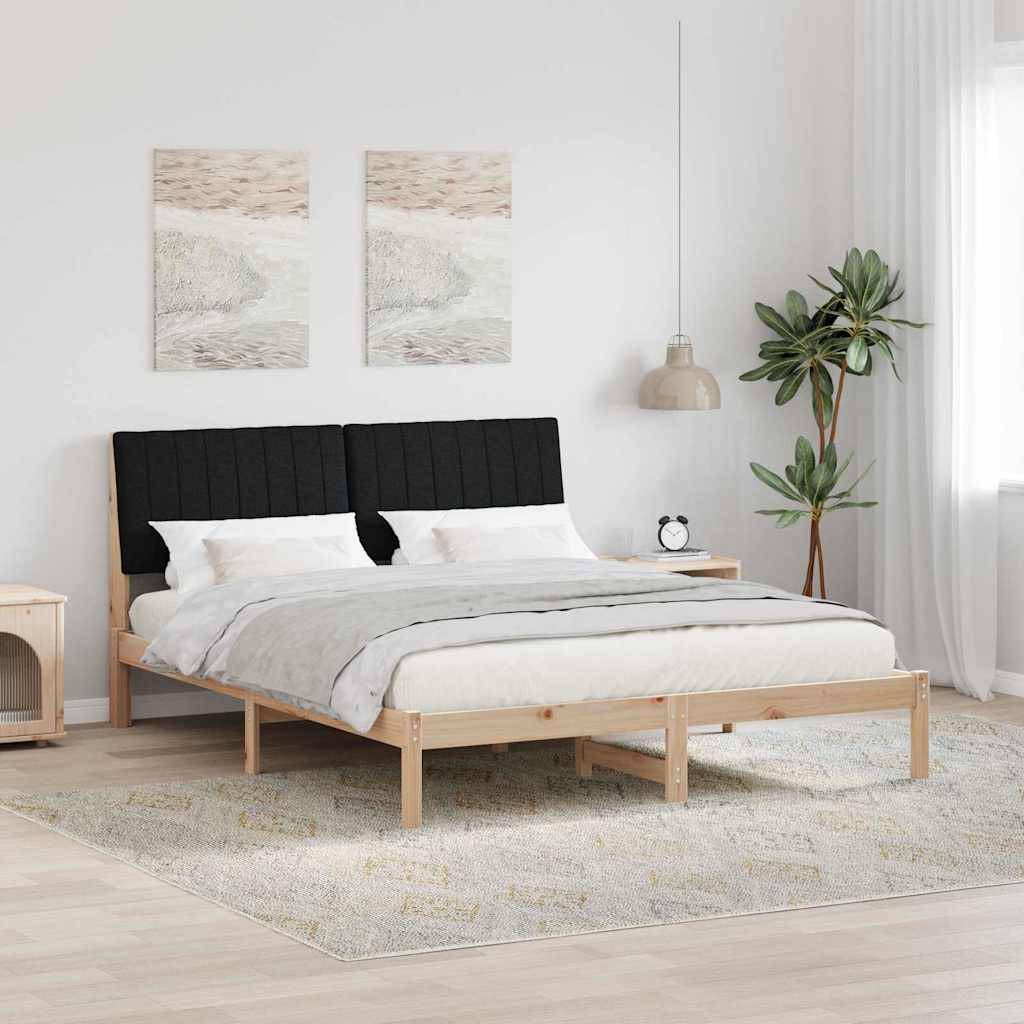 vidaXL Bettrahmen mit Kopfteil Braun 160 x 200 cm Massives Kiefernholz
