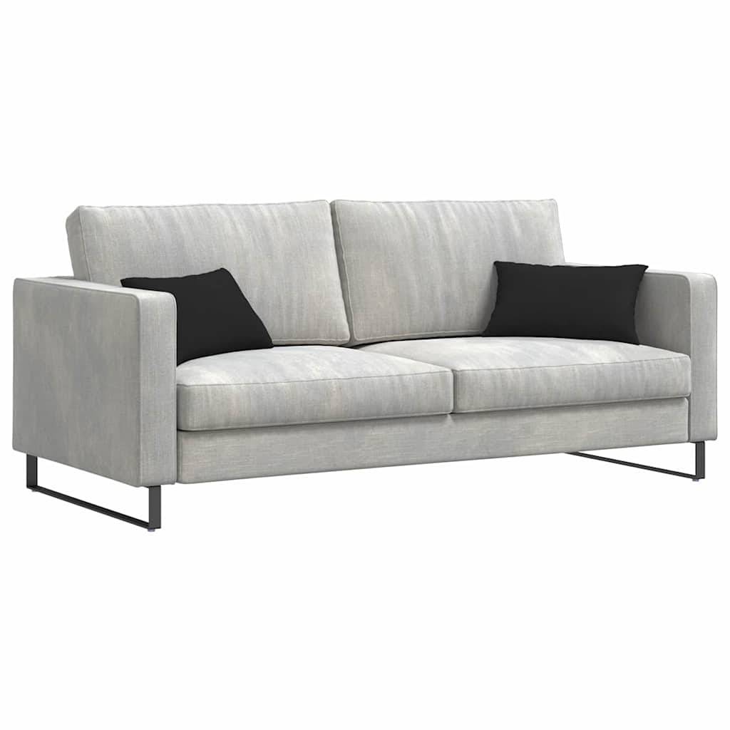 vidaXL Sofakissen 2 Stück Schwarz 50 x 30 cm Stoff