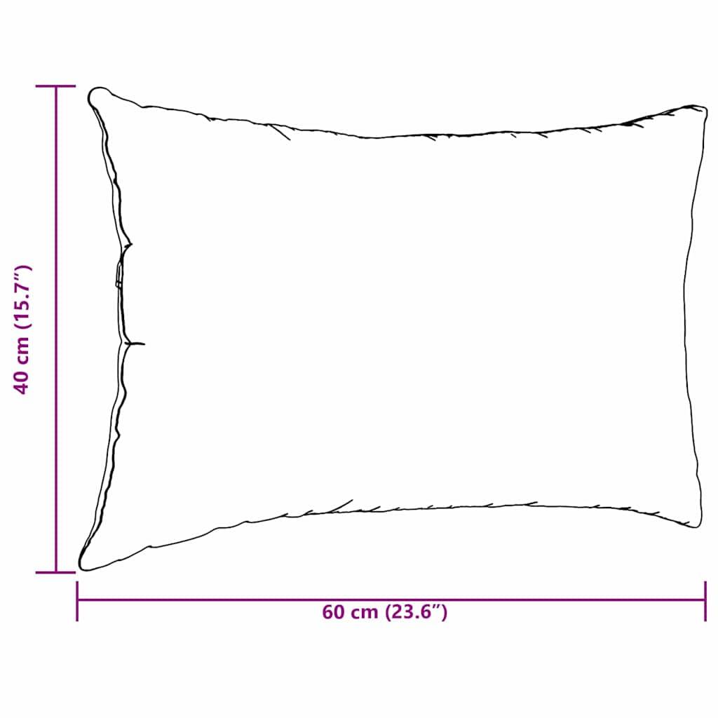 vidaXL Sofakissen 2 Stück Hellgrau 60 x 40 cm Cordstoff