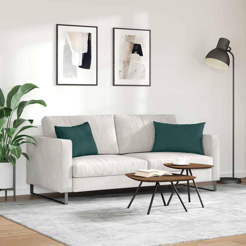 vidaXL Sofakissen 2 pcs Dunkelgrün 60 x 40 cm Stoff