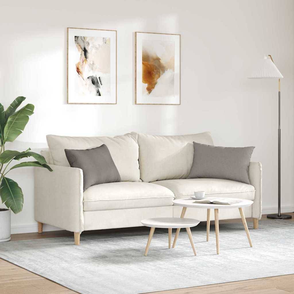 vidaXL Sofakissen 2 pcs Taupe 60 x 40 cm Stoff