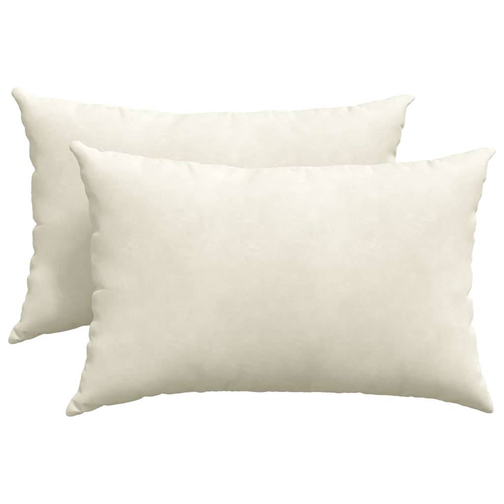 vidaXL Sofakissen 2 Stück Creme 60 x 40 cm Cordstoff