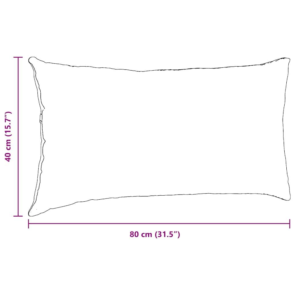vidaXL Sofakissen 2 pcs Blau 80 x 40 cm Stoff