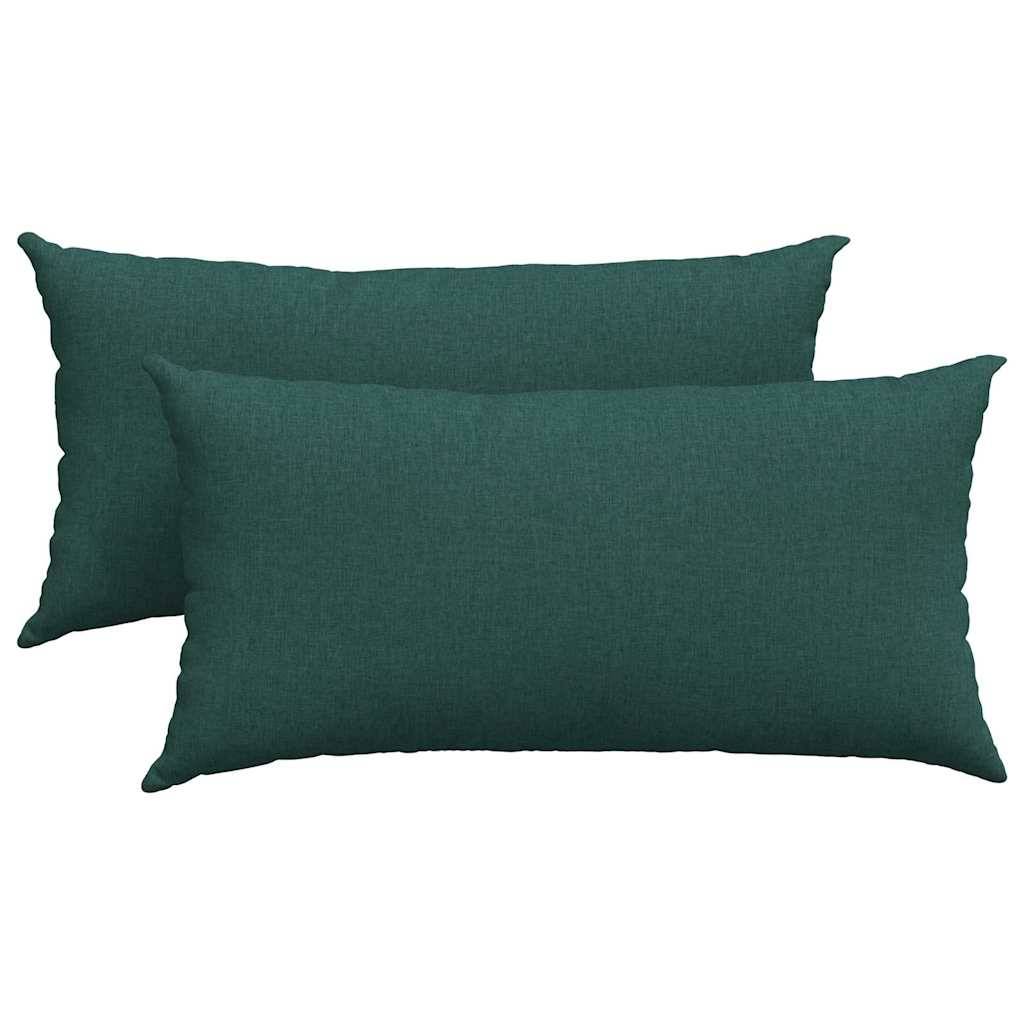 vidaXL Sofakissen 2 pcs Dunkelgrün 80 x 40 cm Stoff