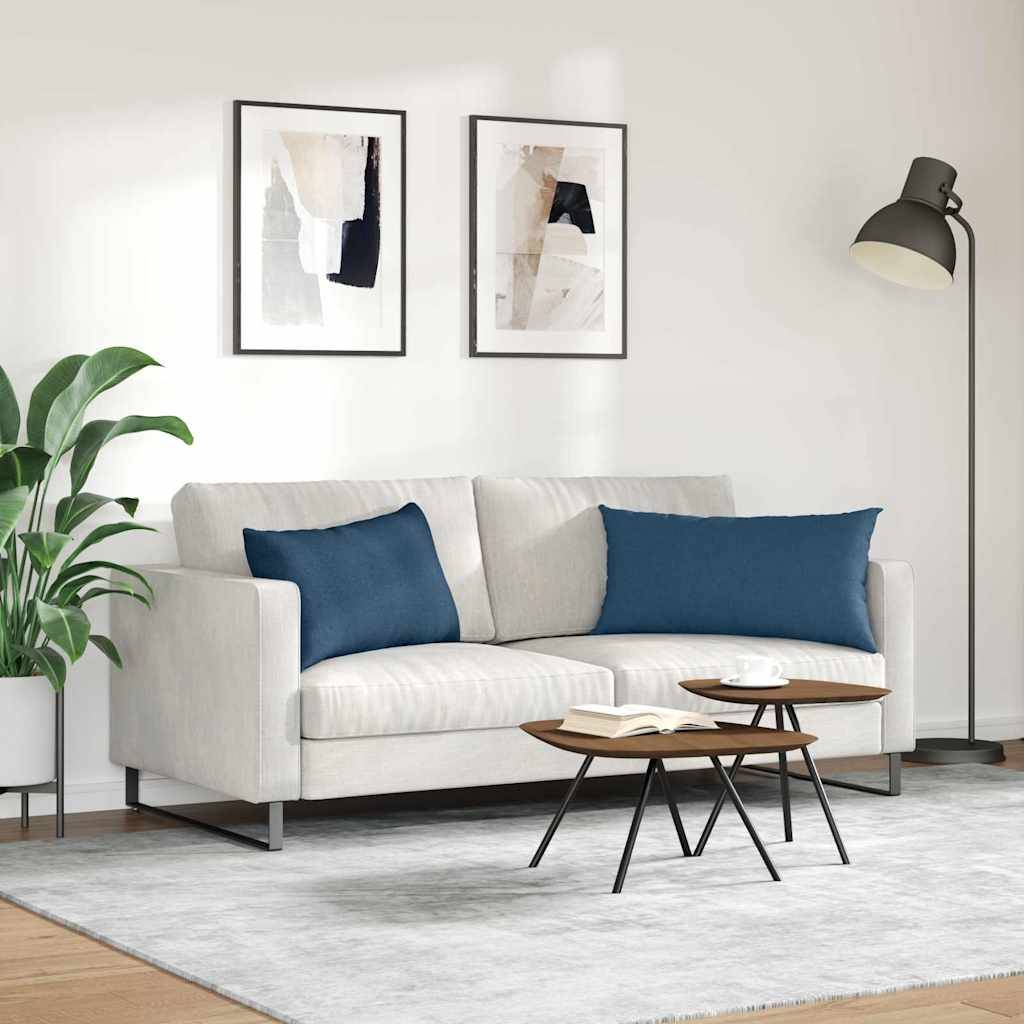vidaXL Sofakissen 2 pcs Blau 80 x 40 cm Stoff