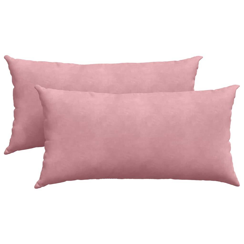 vidaXL Sofakissen 2 Stück Rosa 80 x 40 cm Cordstoff