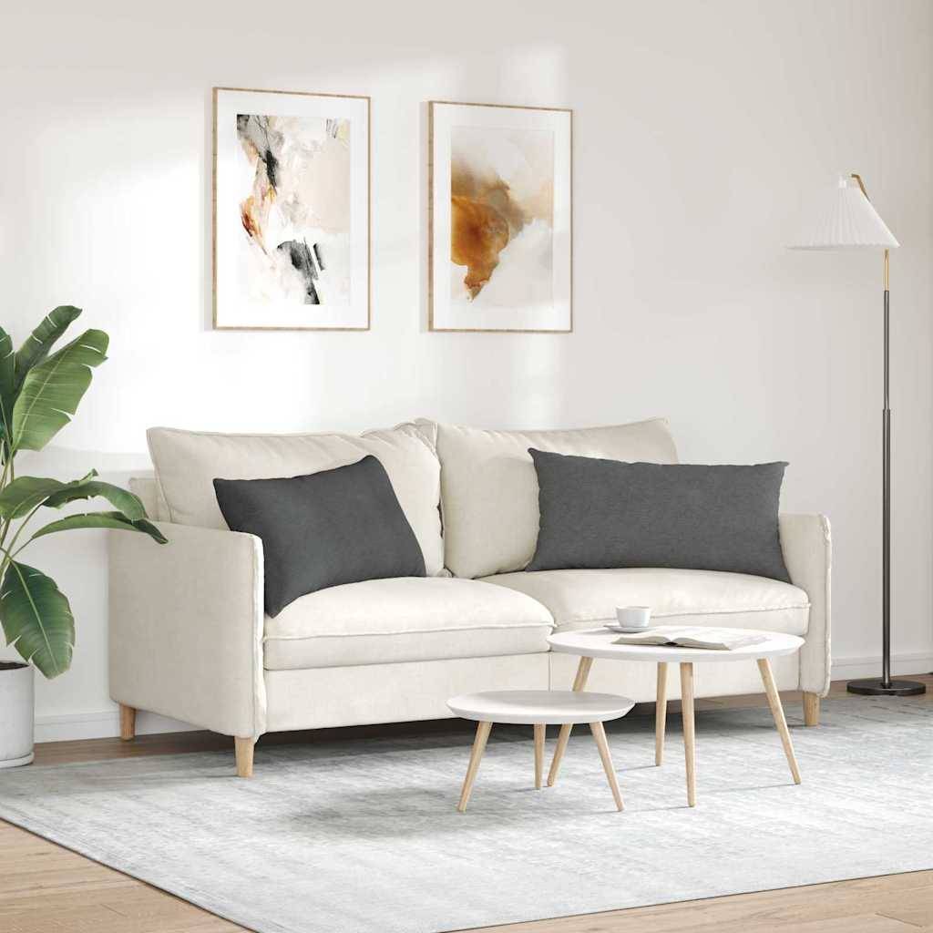 vidaXL Sofakissen 2 Stück Dunkelgrau 80 x 40 cm Cordstoff