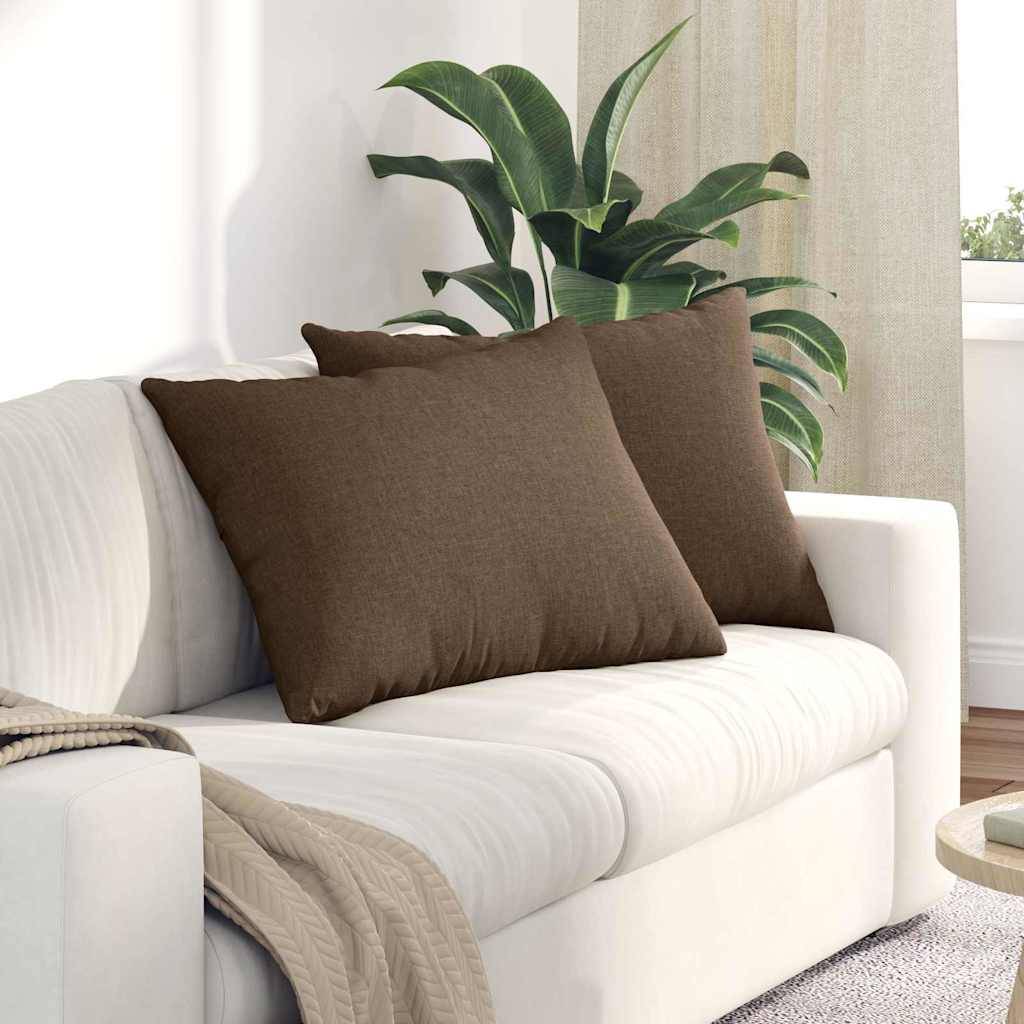 vidaXL Sofakissen 2 pcs Braun 70 x 50 cm Stoff