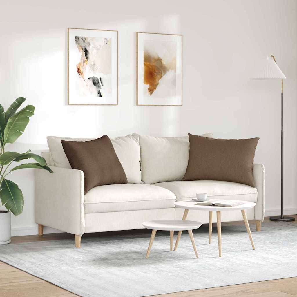vidaXL Sofakissen 2 pcs Braun 70 x 50 cm Stoff