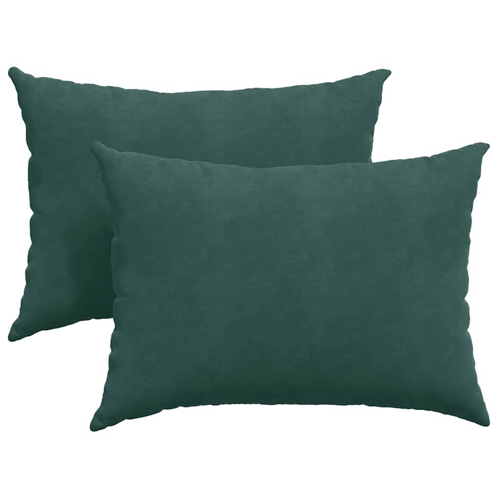 vidaXL Sofakissen 2 Stück Dunkelgrün 70 x 50 cm Cordstoff
