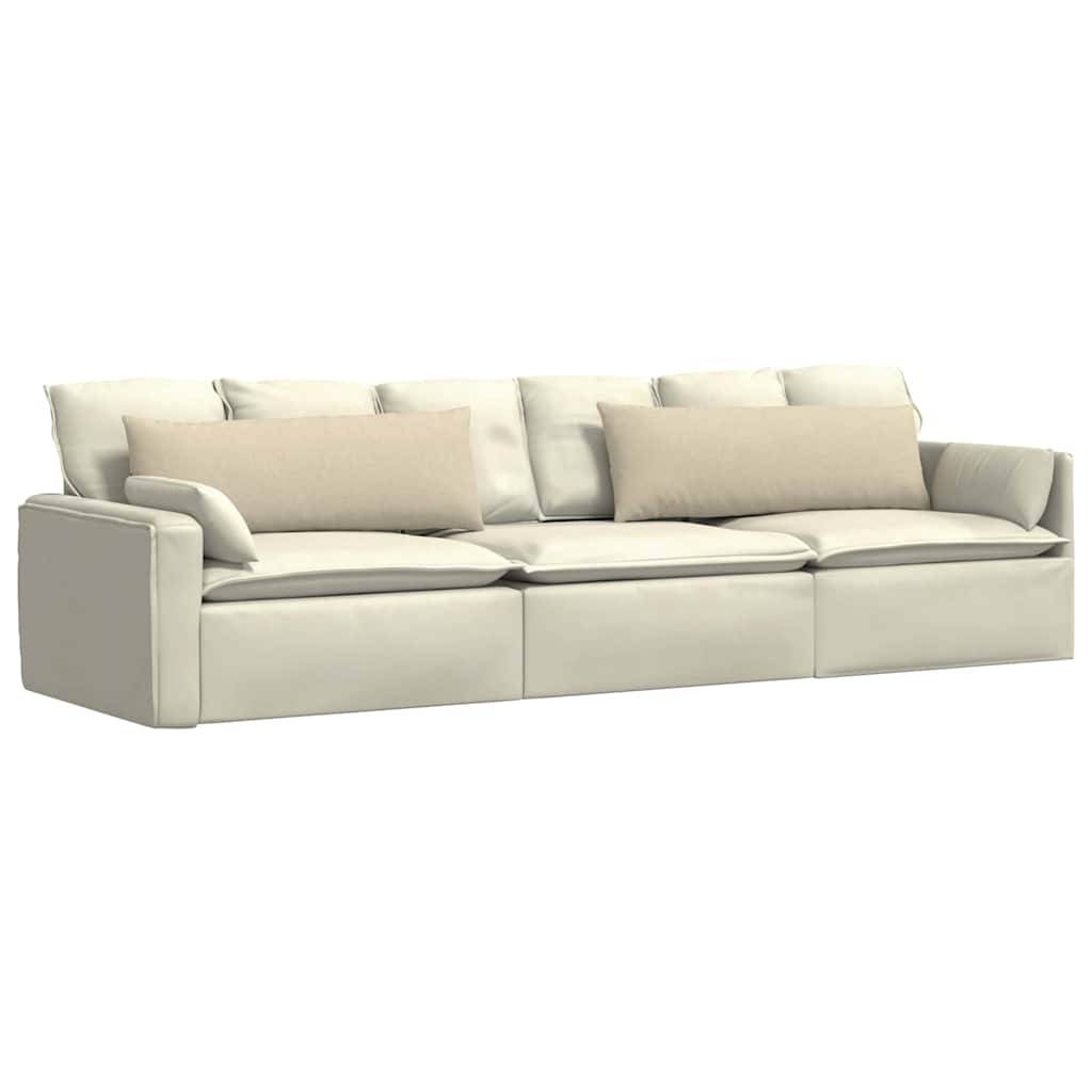 vidaXL Sofakissen 2 pcs Creme 120 x 40 cm Stoff