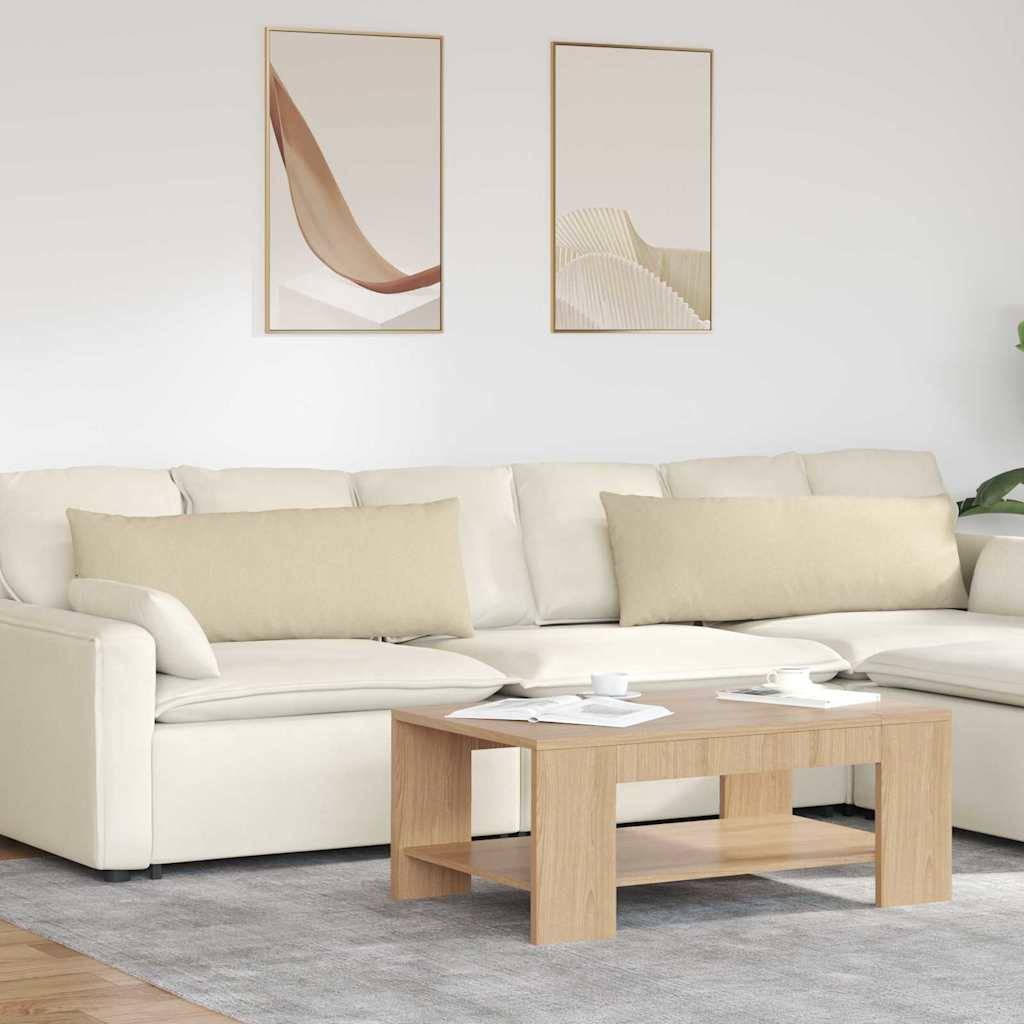 vidaXL Sofakissen 2 pcs Creme 120 x 40 cm Stoff