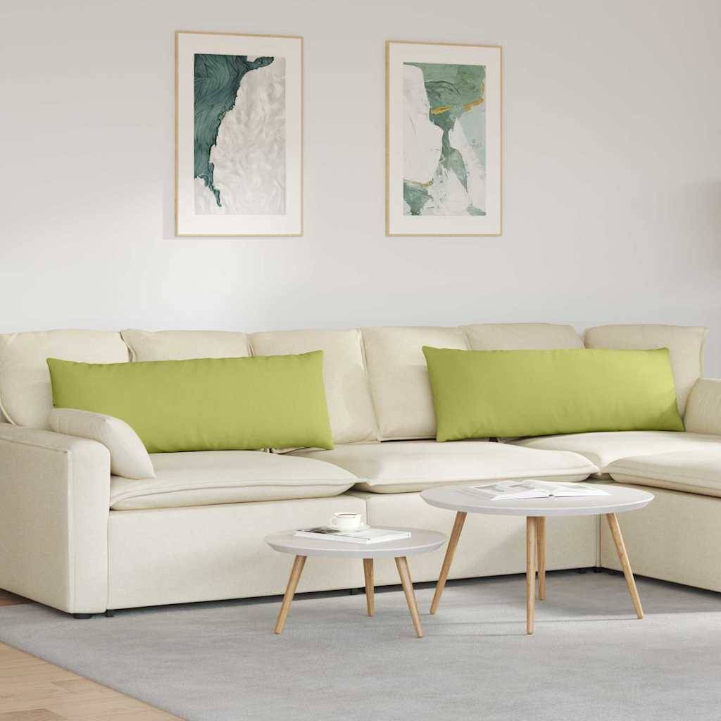 vidaXL Sofakissen 2 pcs Hellgrün 120 x 40 cm Stoff