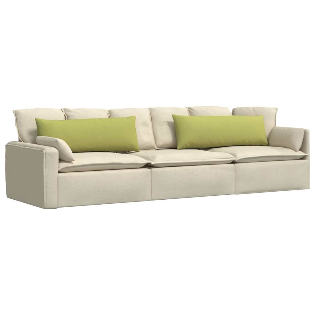 vidaXL Sofakissen 2 pcs Hellgrün 120 x 40 cm Stoff