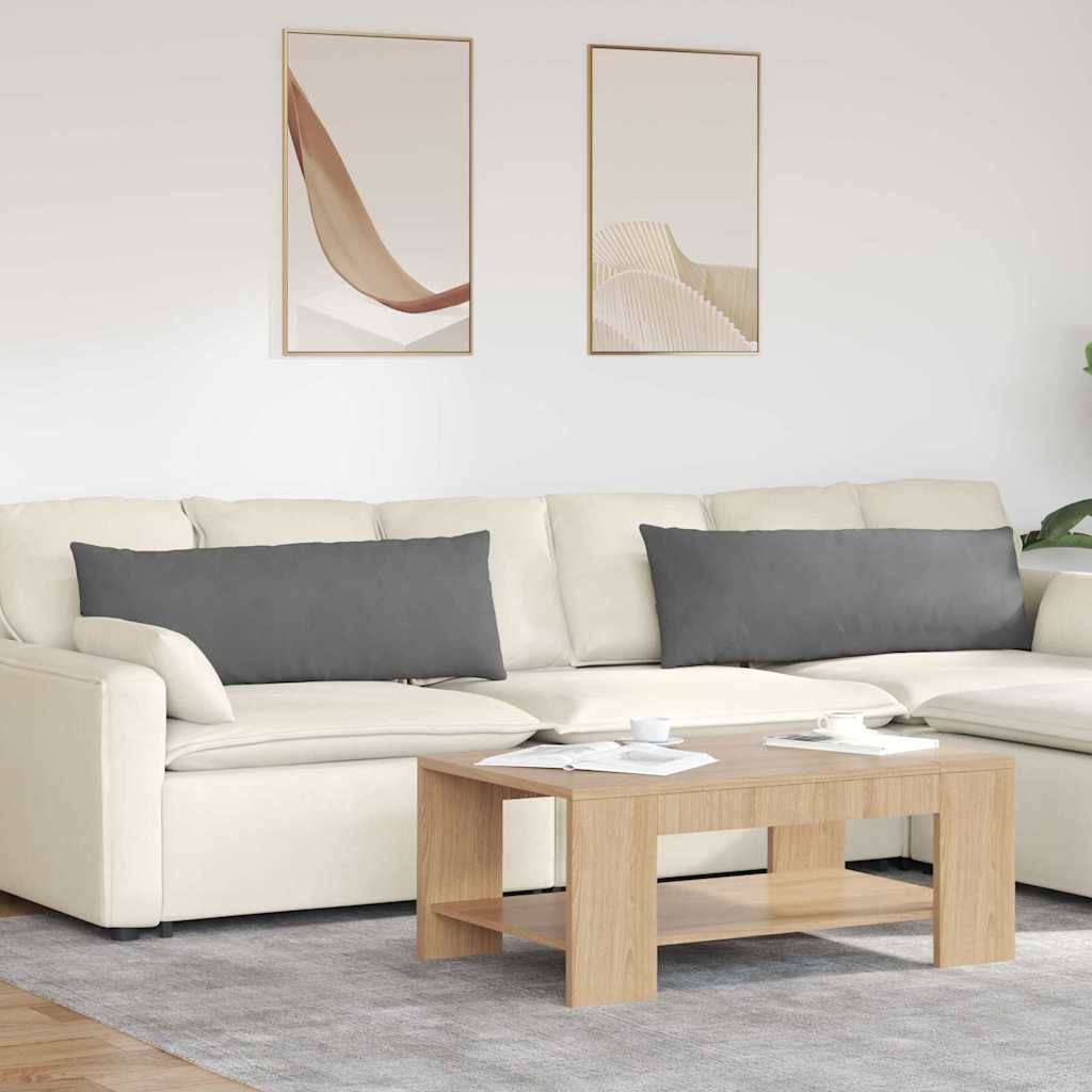 vidaXL Sofakissen 2 Stück Dunkelgrau 120 x 40 cm Stoff