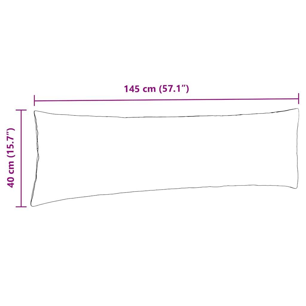 vidaXL Sofakissen 2 pcs Creme 145 x 40 cm Stoff