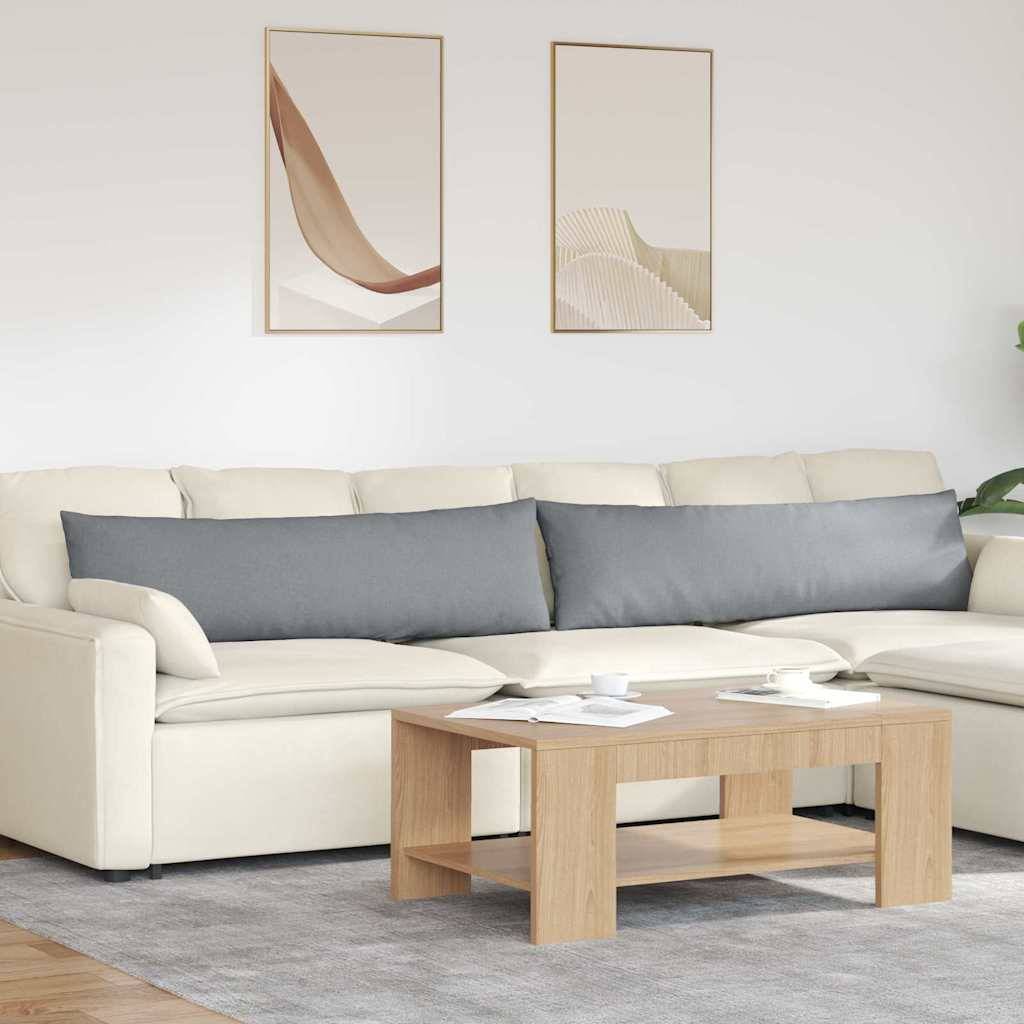 vidaXL Sofakissen 2 pcs Hellgrau 145 x 40 cm Stoff