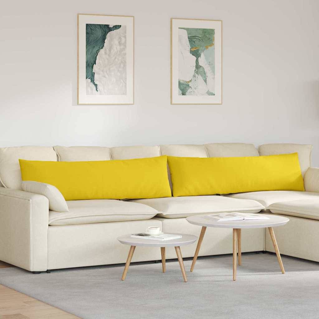 vidaXL Sofakissen 2 pcs Helles Gelb 145 x 40 cm Stoff