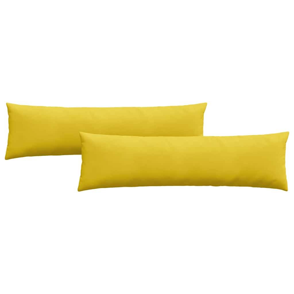 vidaXL Sofakissen 2 Stück Gelb 145 x 40 cm Cordstoff