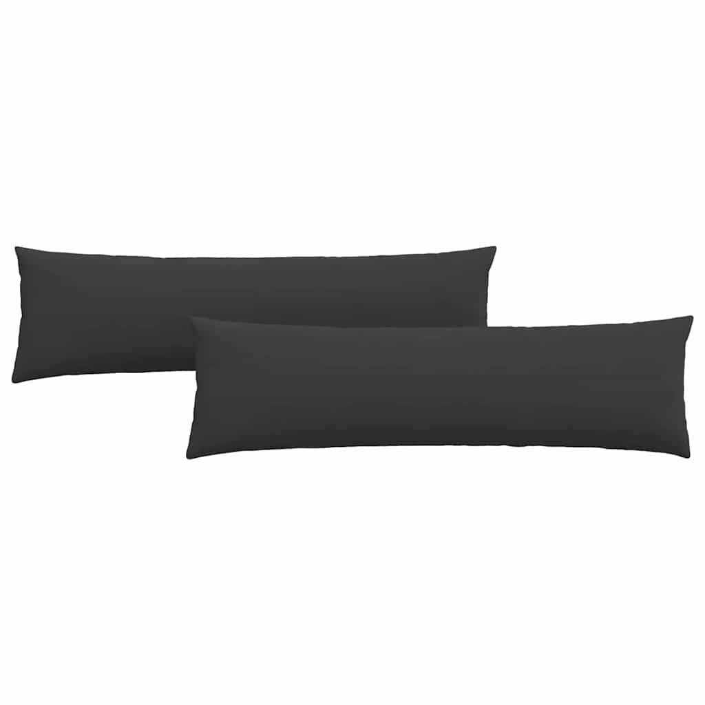 vidaXL Sofakissen 2 Stück Schwarz 145 x 40 cm Stoff