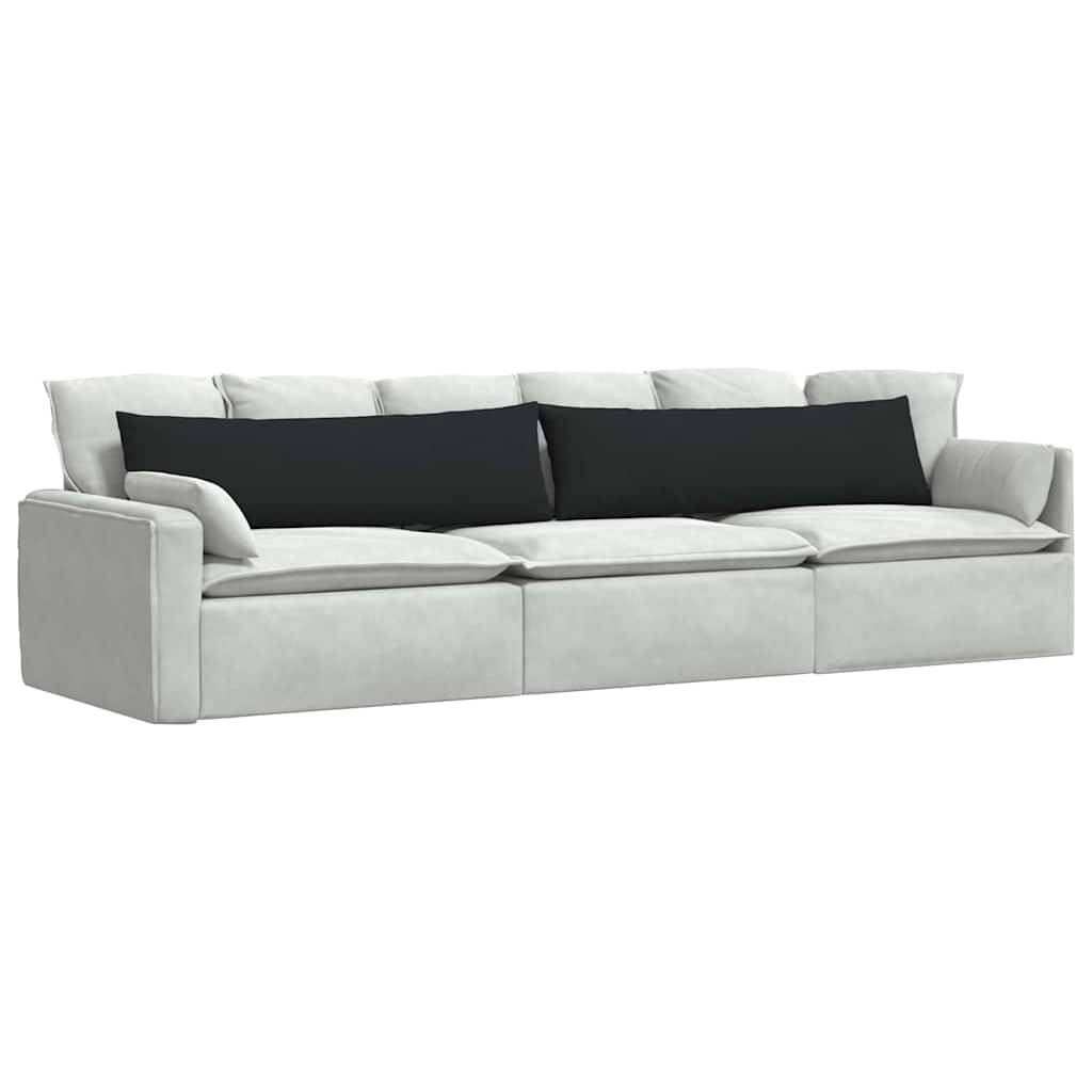 vidaXL Sofakissen 2 Stück Schwarz 145 x 40 cm Stoff